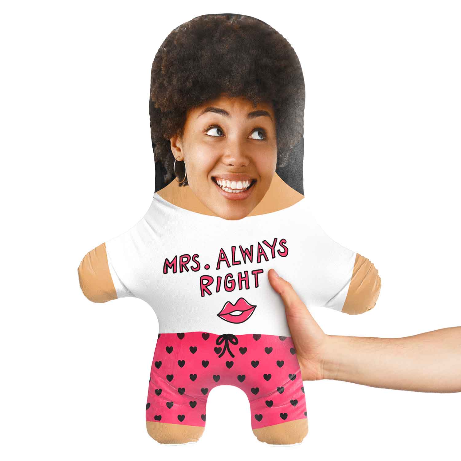 Mrs Always Right Face Pillow