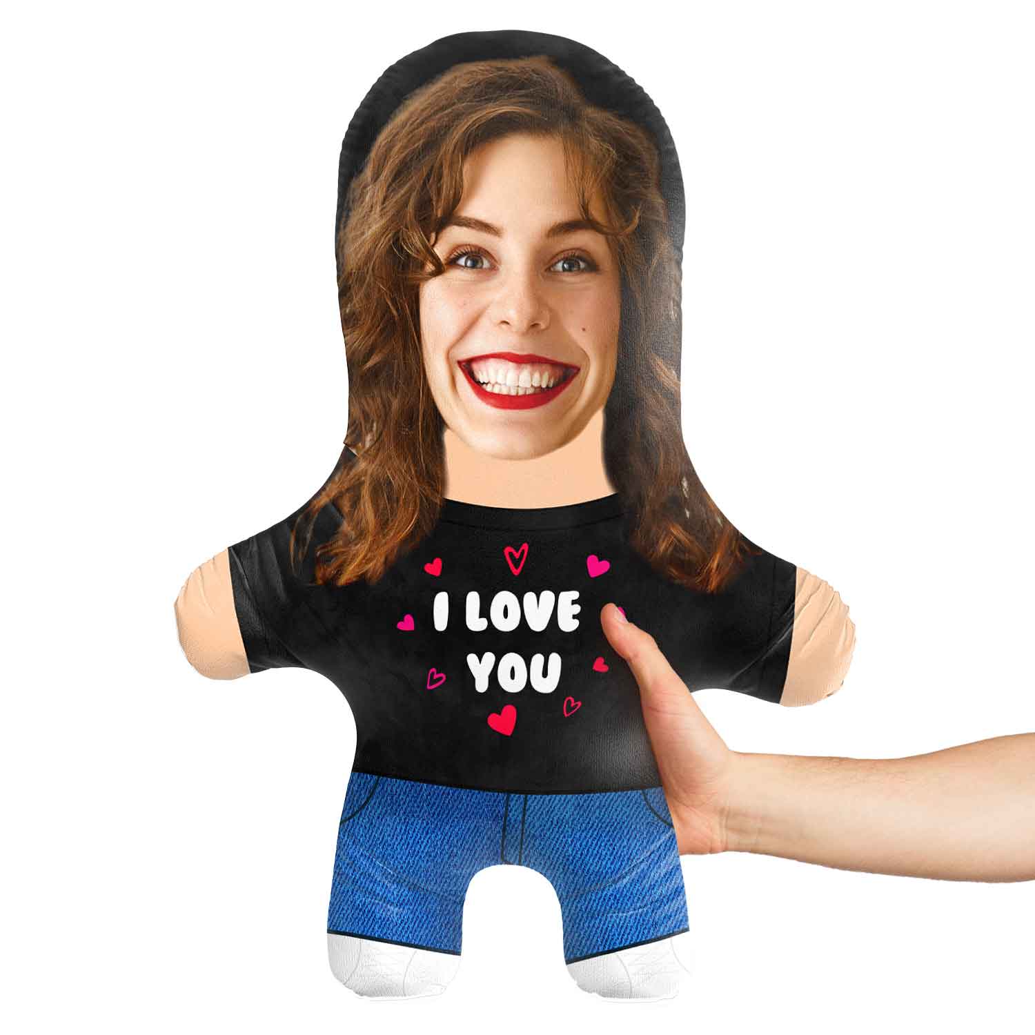 I Love You Female Face Pillow