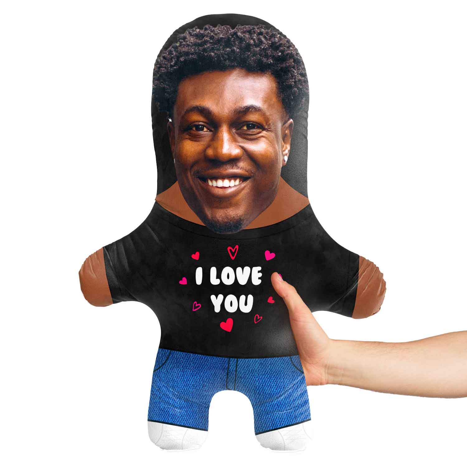 I Love You Male Face Pillow