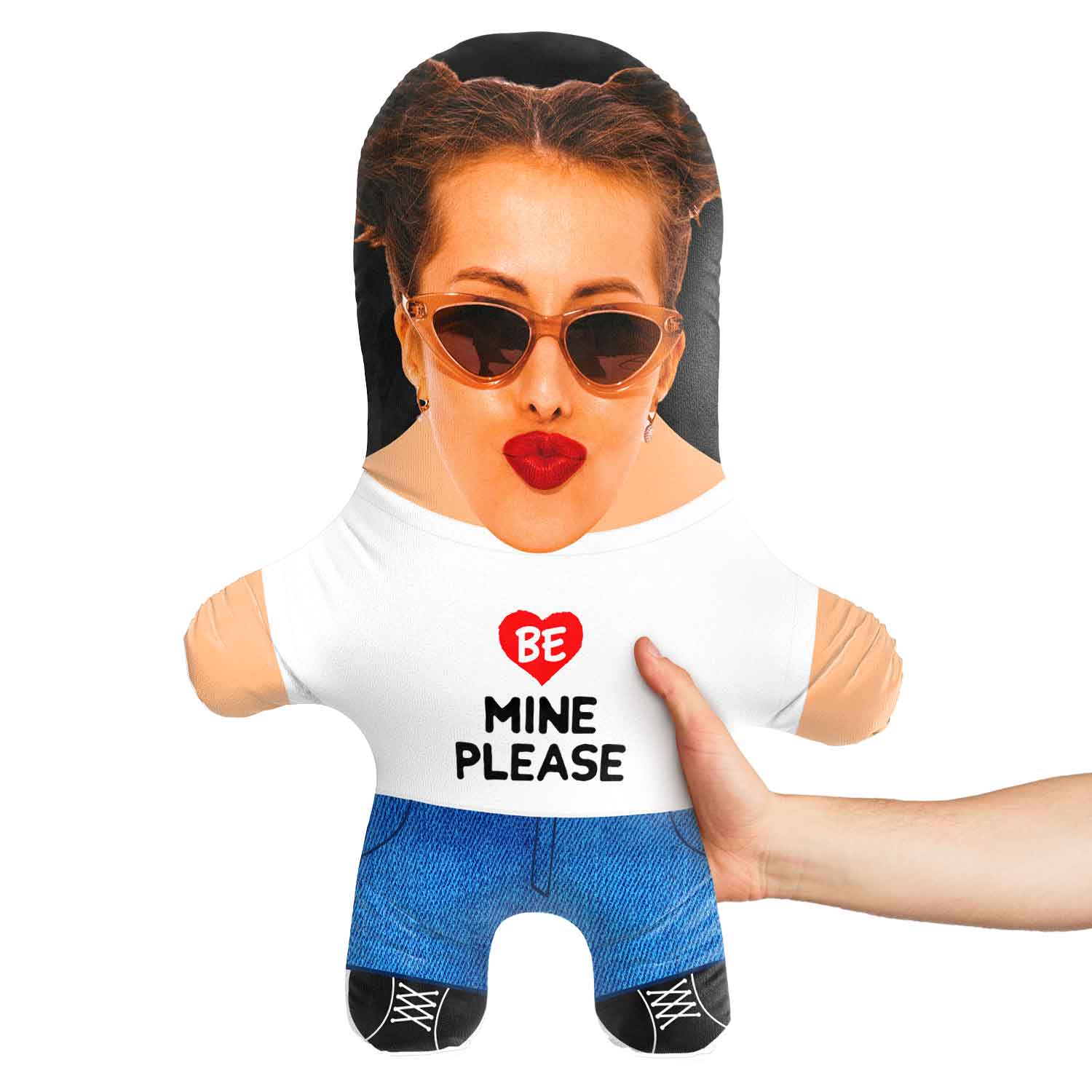 Be Mine Please Face Pillow