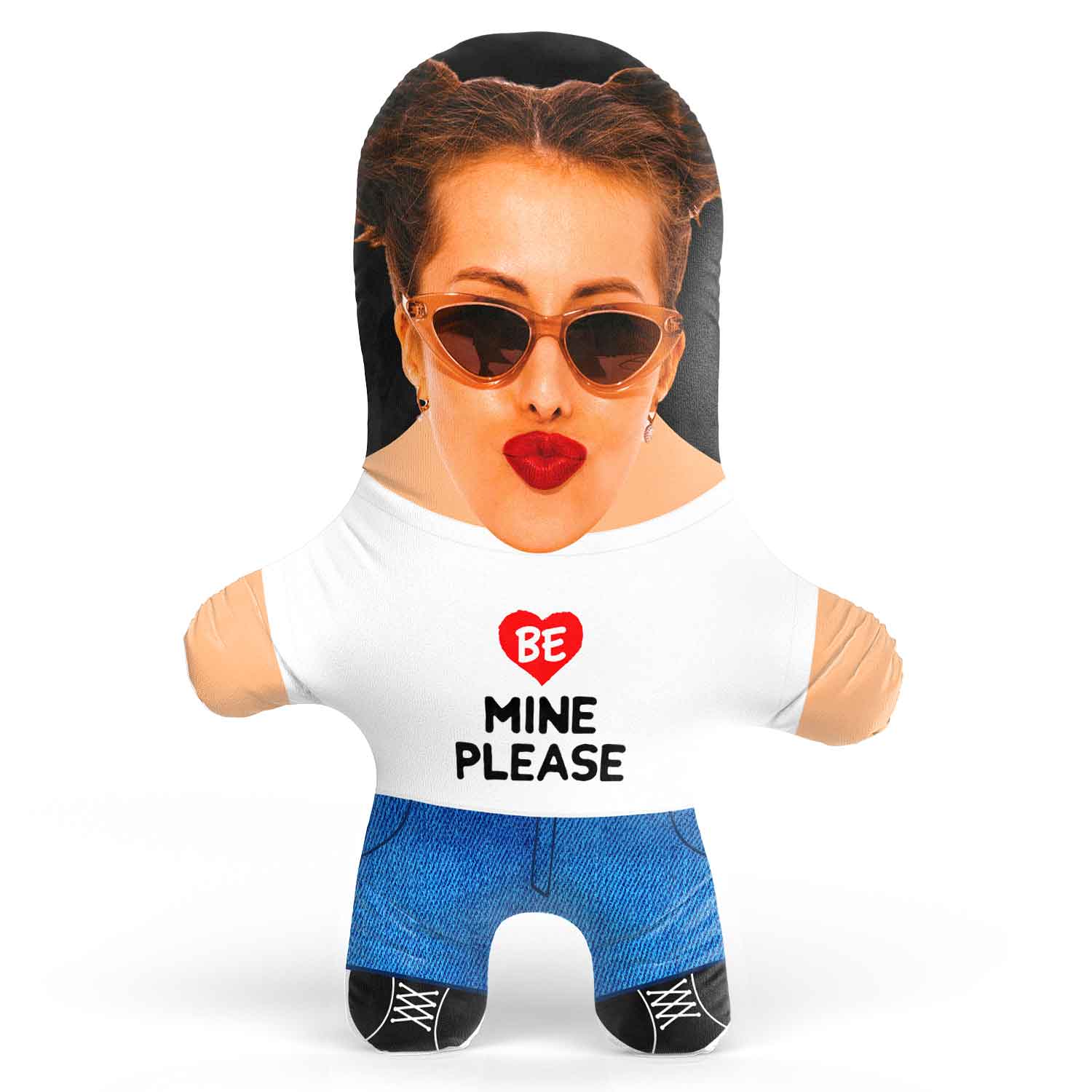 Be Mine Please Face Pillow