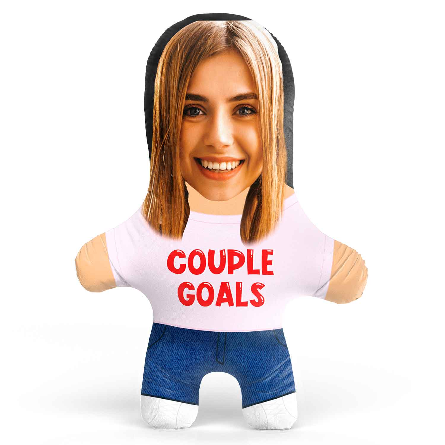 Couple Goals Female Face Pillow