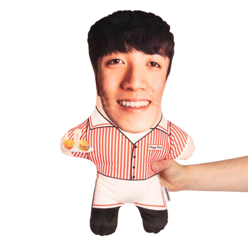 Diner Waiter Face Pillow