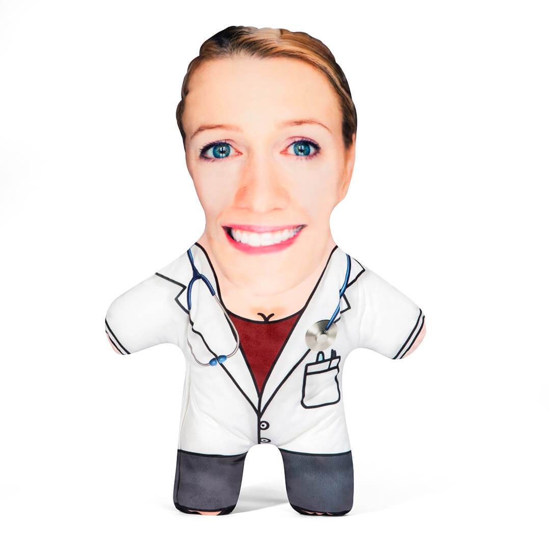 Female Doctor Face Pillow