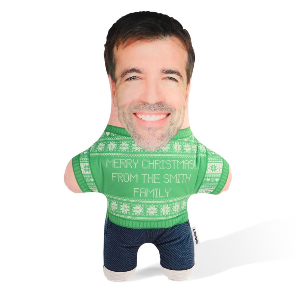 Christmas Personalised Jumper Face Pillow