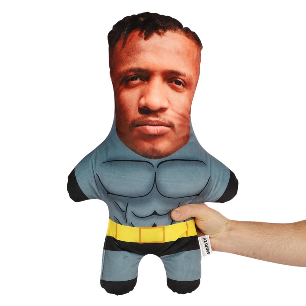 Superhero Grey & Black Face Pillow