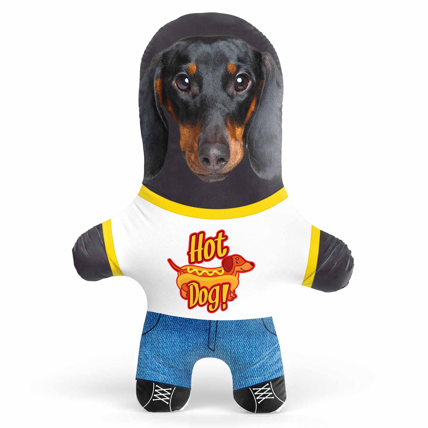 Hot Dog Face Pillow