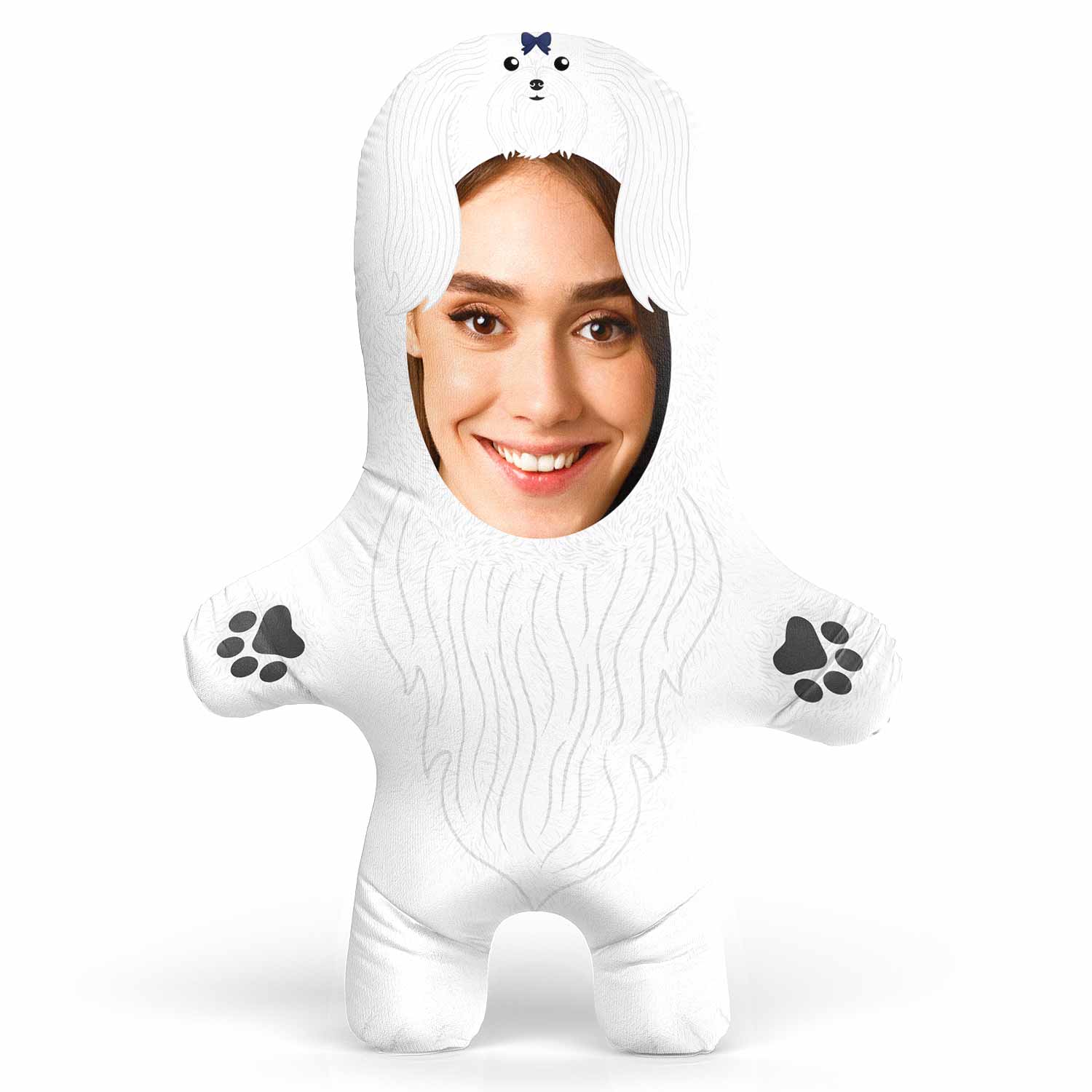 Maltese Face Pillow