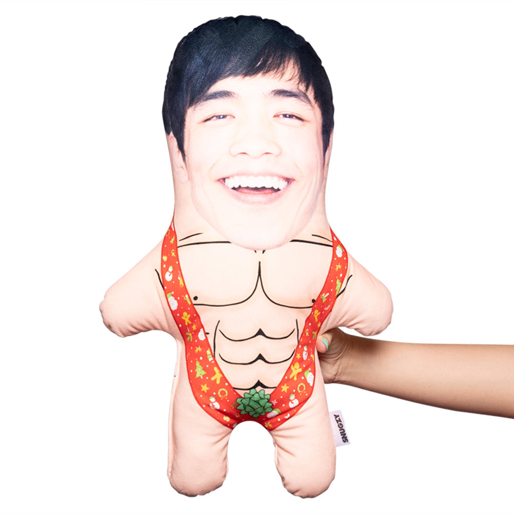 Christmas Mankini Face Pillow